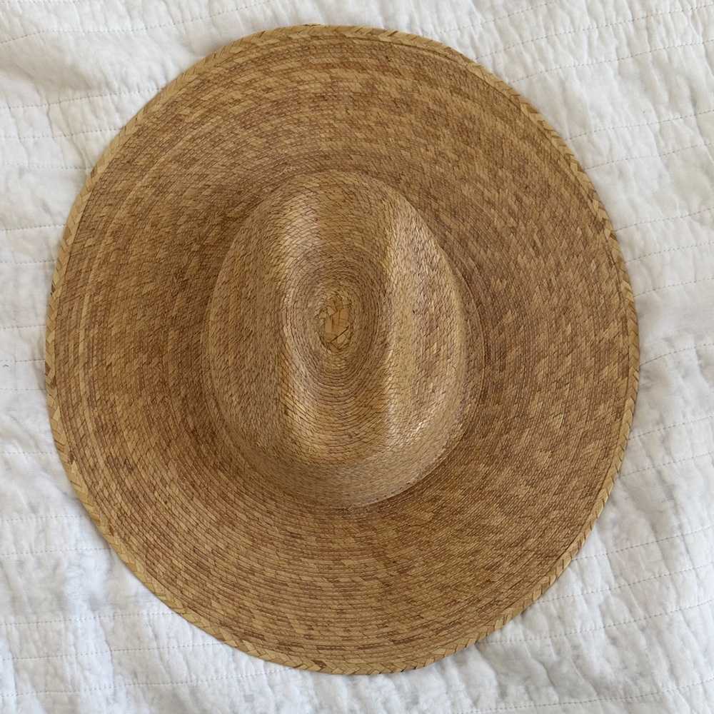 Lack of color wide brim straw Hat
